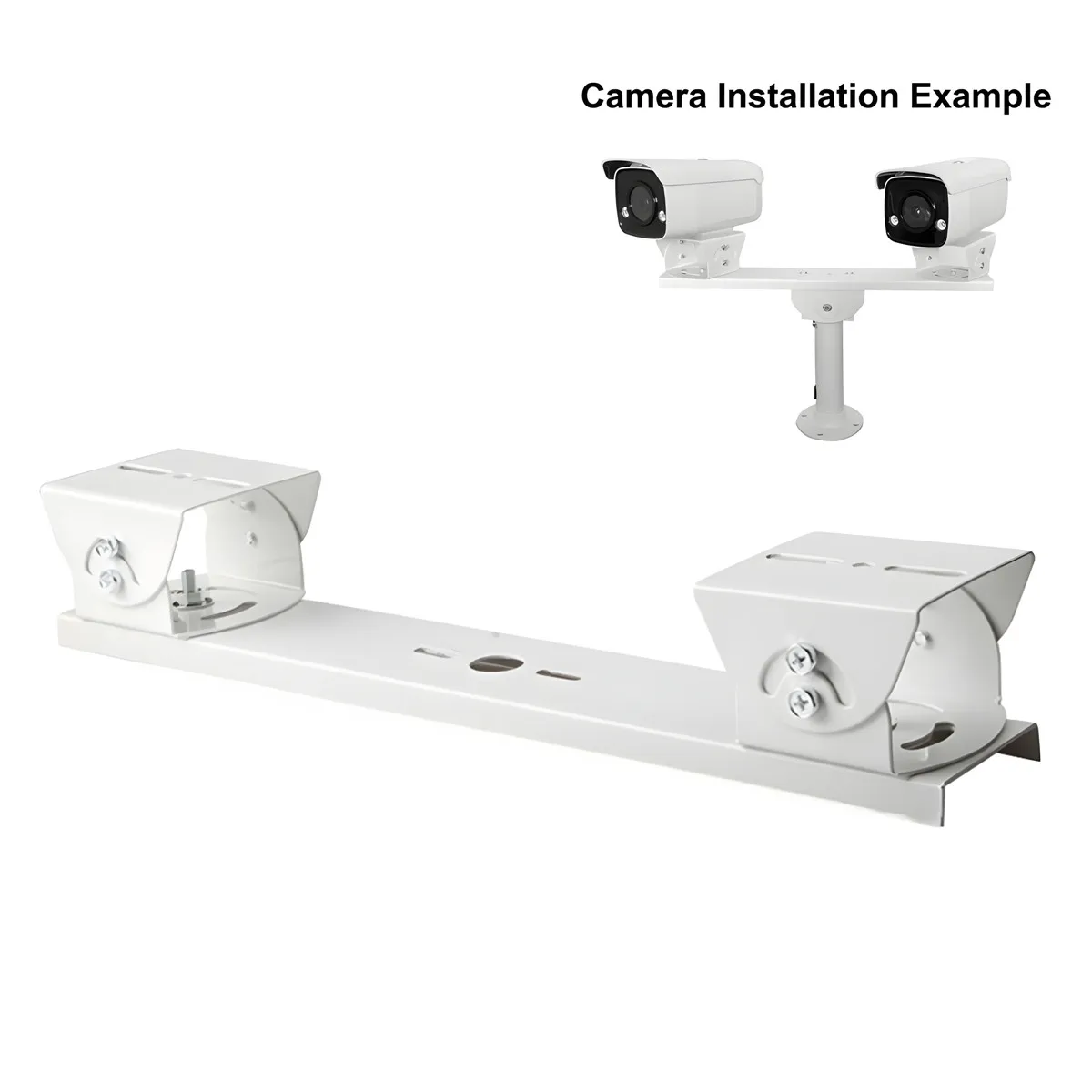 Dual Camera Mount Bracket Extension Bar Horizontal Arm Wall Ceiling Security Camera Mount Holder for CCTV Surveillance Camera