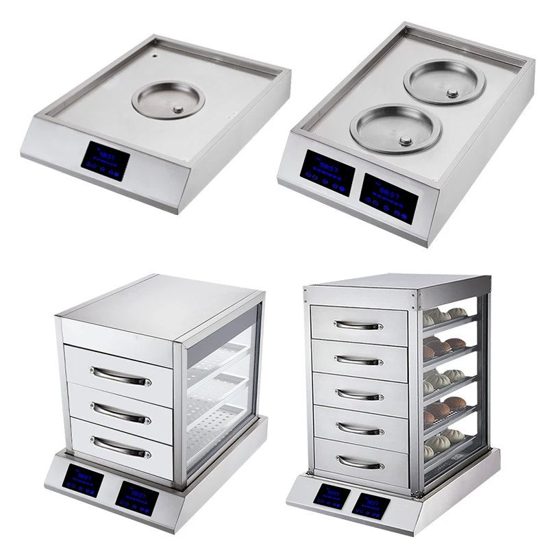 

3000W Commercial Electric Bun Steamer Machine Stainless Steel Tabletop for Restaurant Hotel Home Kitchen Equipment