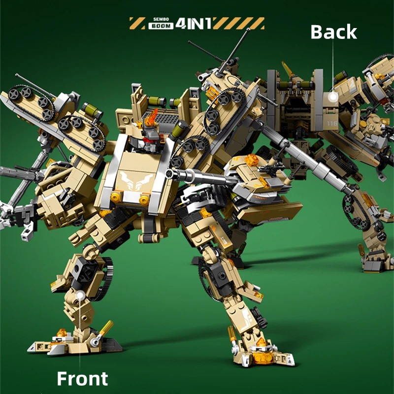 SEMBO Tank Building Block Combination Robot Model DIY Assembly Motivated Mecha Children's Toys Cool Birthday Gifts No Box