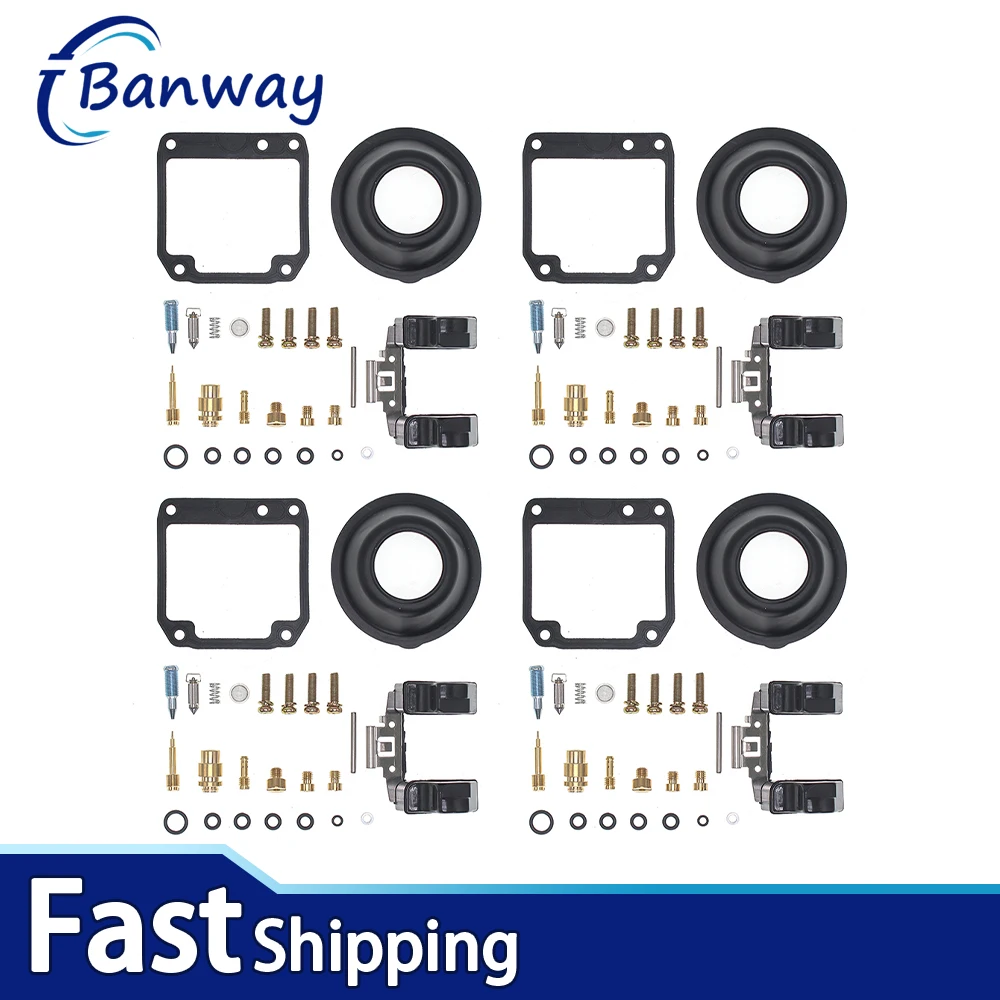 

4X For Yamaha XJ550 Maxim 550 1981-1983 Carburetor Repair Kit Carb Rebuild Set Vacuum Diaphragm Float Gasket