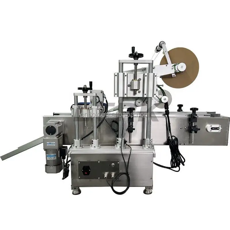 LT-330T Electric Automatic Horizontal Tube Sticker Crayon Plastic Bottle Labeling Machine for Cryo Vials Glass Packaging