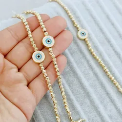 KKBEAD Evil Eye Bracelet Femme High Quality Gold Plated Beaded Bracelet Jewelry for Women Accessories Gift Pulseras Mujer