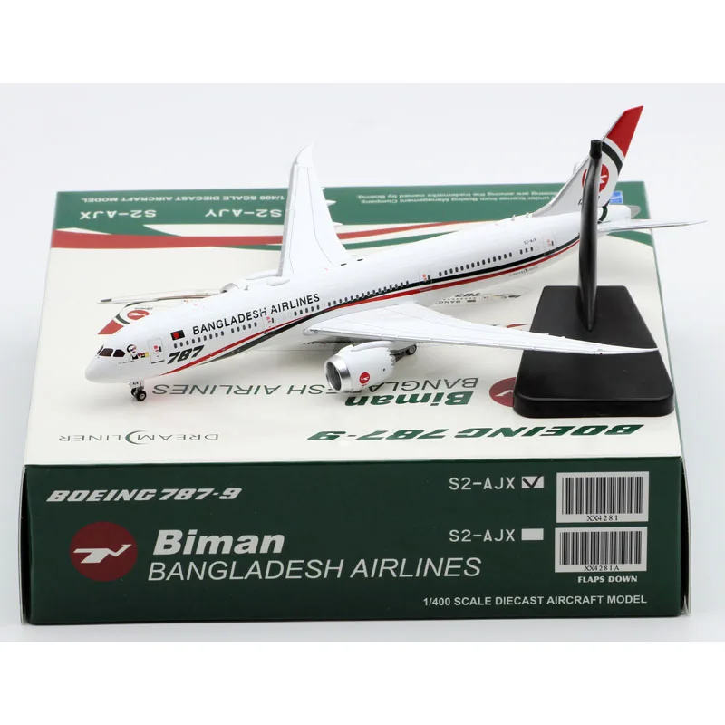 

XX4281 Alloy Collectible Plane Gift JC Wings 1:400 Biman Bangladesh "DreamLiner" Boeing B787-9 Diecast Aircraft Jet Model S2-AJX