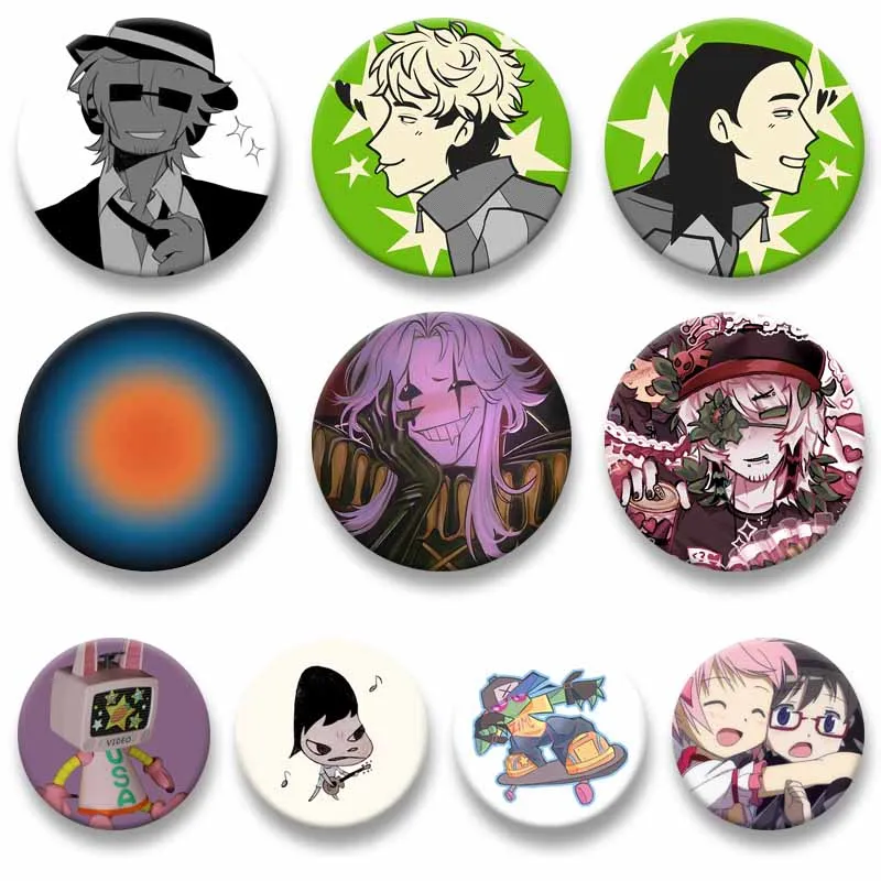 

Funny Cartoon Role Button Brooches Skull Cross Gothic Aesthetic Badge DIY Bag Shoes Clothes Decorative Accessories Jewelry Pins