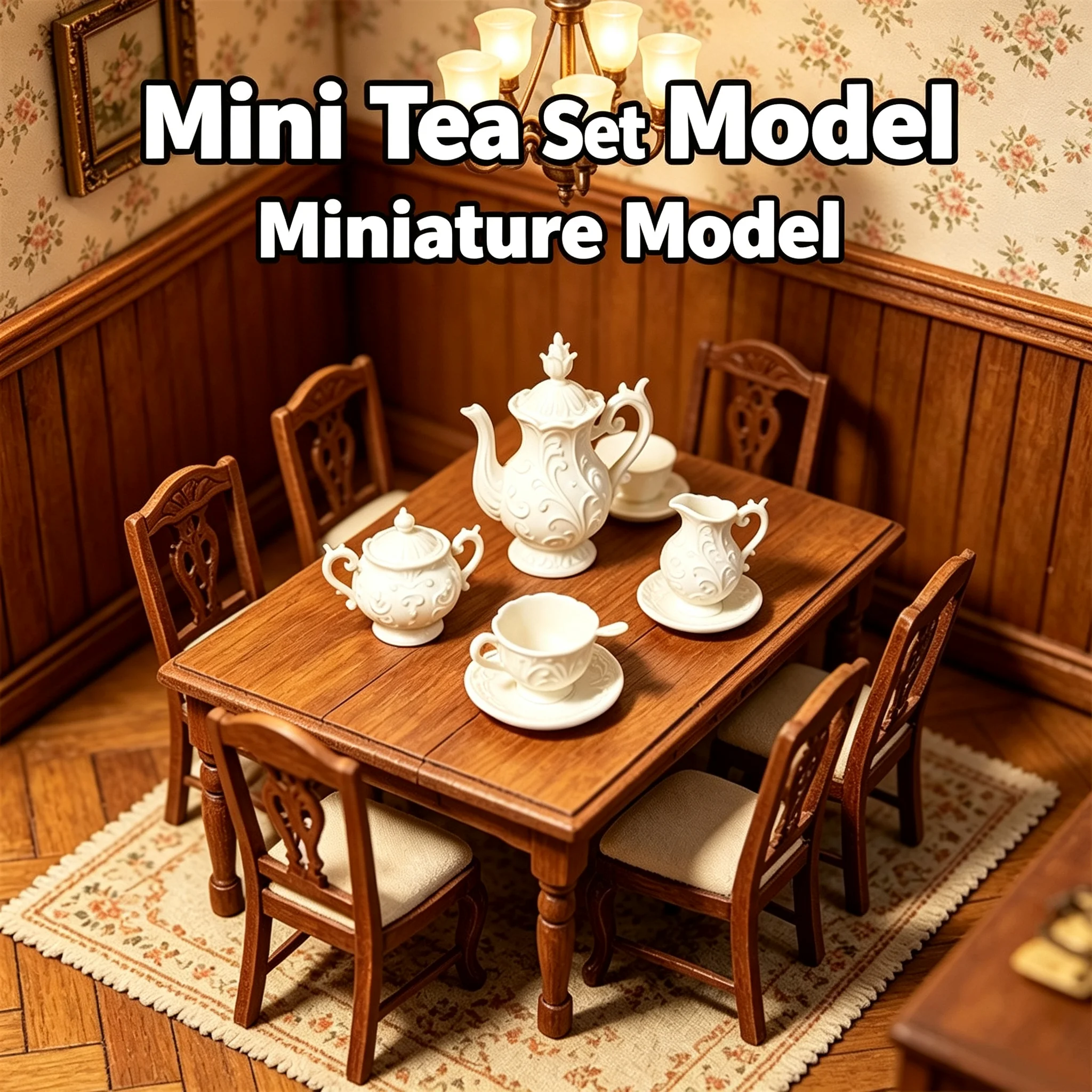 Art Craft House - Minyatür bebek evi 1:12 çay seti