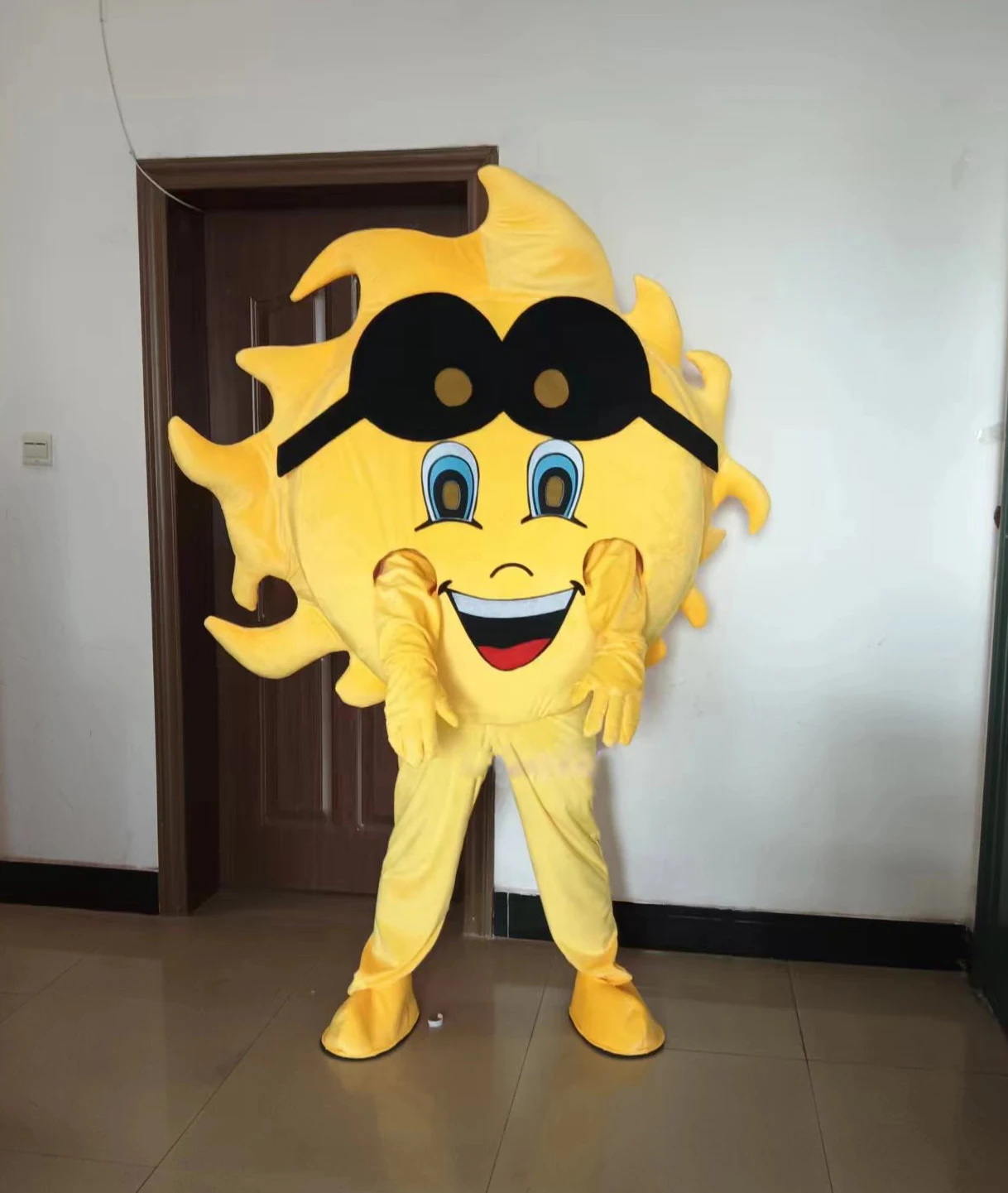 Nieuwe volwassen schattige zonnebloem zon cartoon mascotte kostuum pluche kerst themafeest prestaties halloween cosplay kostuum