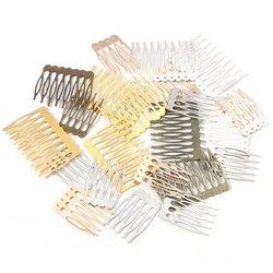 5/8/10 Teeth Metal Hair Comb Bronze Tone Hair Clips Claw Hairpins DIY Jewelry Findings & Components Wedding Hair Supplies