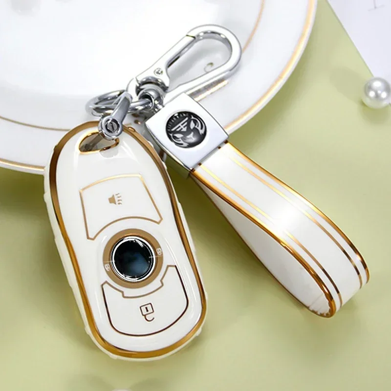 TPU Car Key Case For Buick Encore Envision GL8 New Lacrosse Keys Cover Protect Shell Fob Auto Keychain Accessories Car Styling