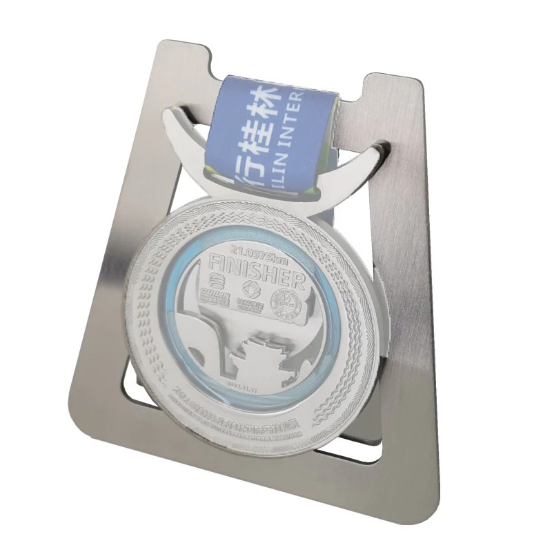 Metal Medal Display Stand Foldable Coin Display Stand Pocket Watches Collectibles Easel Holder Stainless Steel Easy To Store