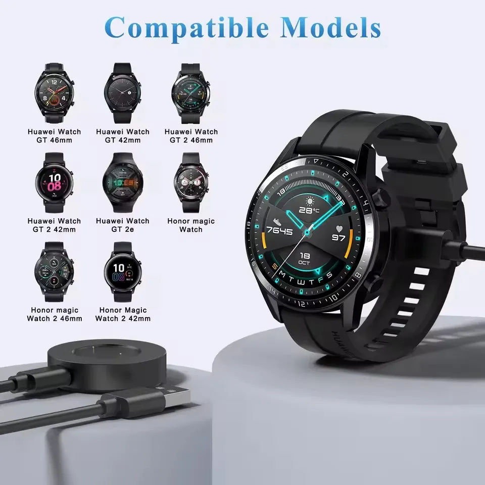 USB-зарядное устройство для Huawei Watch GT 46 мм 42 мм/GT2 46 мм 42 мм/GT 2e Док-станция для быстрой зарядки для Honor Magic Watch 2 46 мм 42 мм Зарядное устройство