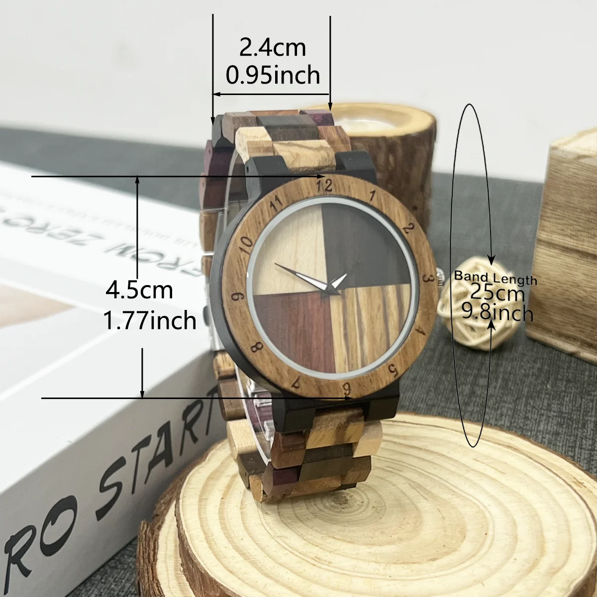 Men\'s Wrist Watch for Men Personalised Clock Colorful Wooden Timepieces Wood Watches reloj masculinoLogo Customize Dropshipping