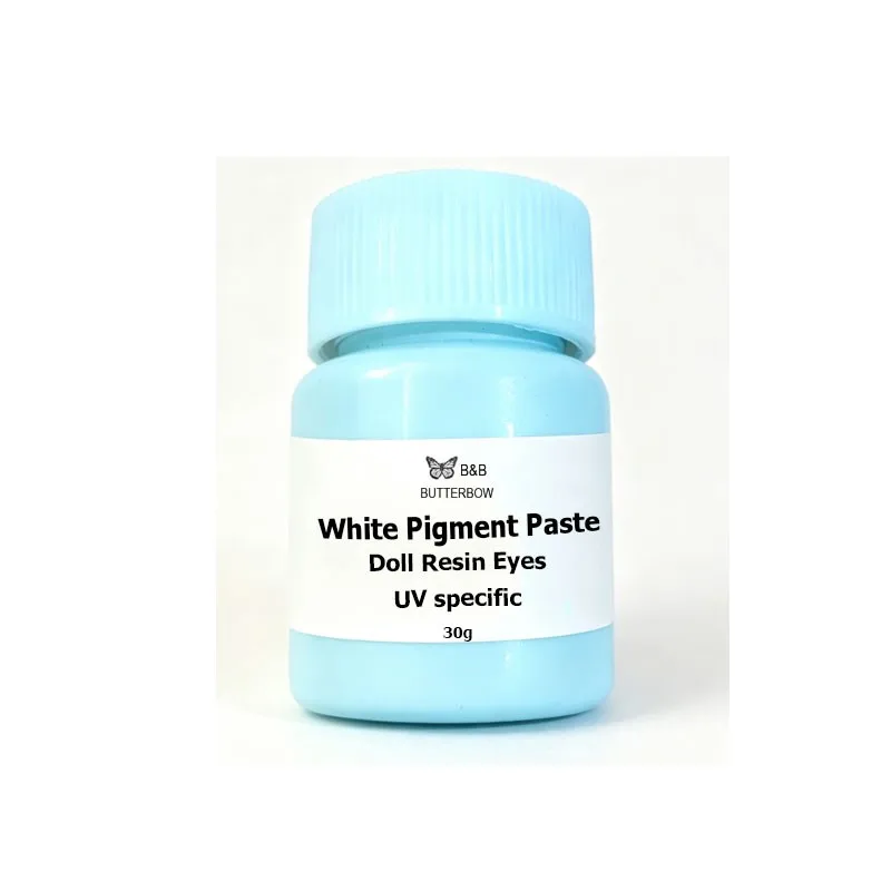 30g UV Resin Only White Pigment Paste for BJD Doll Eyeball Base Resin Eye Making Cold/Warm/Porcelain White Dye
