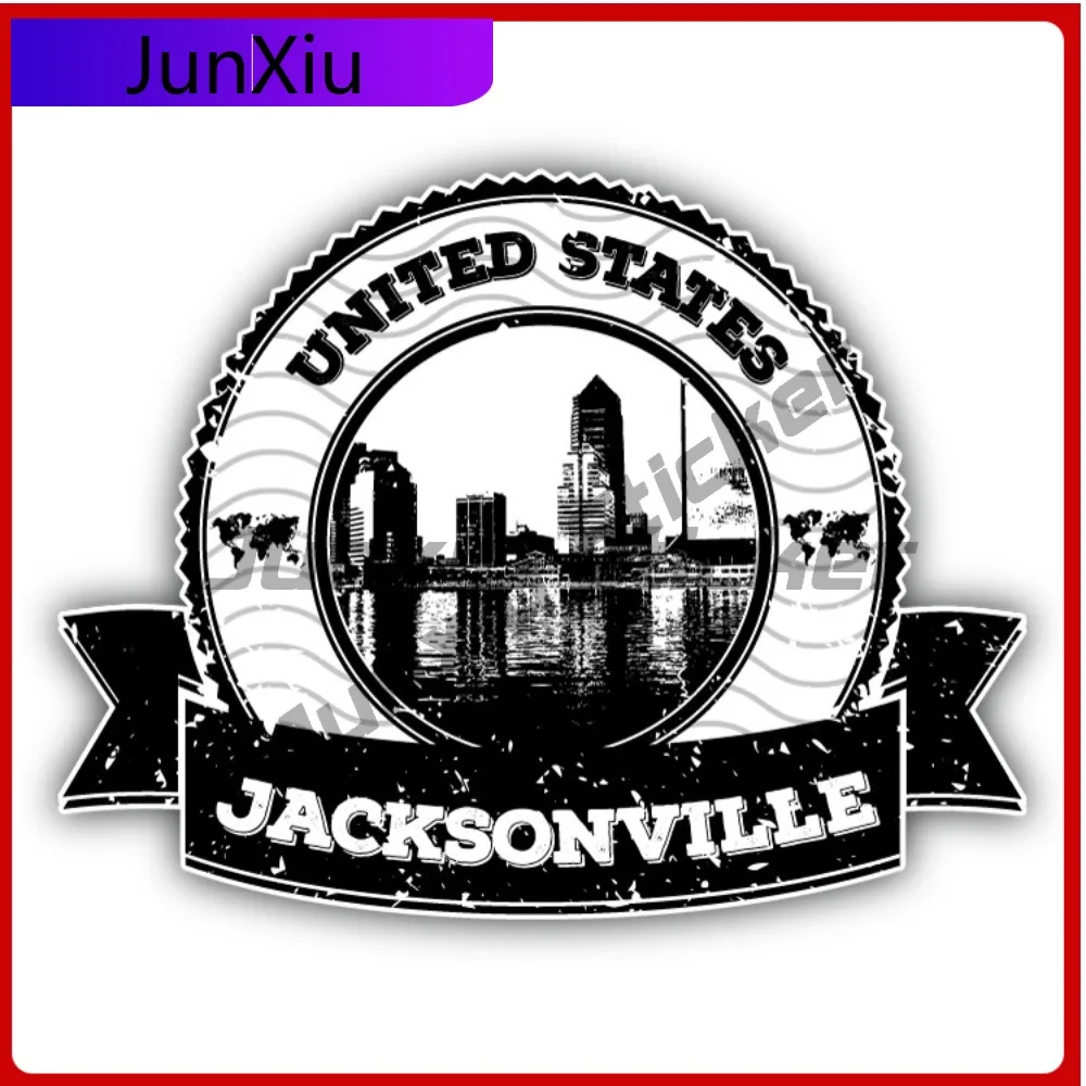 

Jacksonville United States Creative Sticker Stamp Travel Car Decal Bumper Stickers For Motocross Cool Style Window Use Waterp