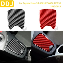 For Toyota Prius XW30 ZVW30 ZVW35 2010-2015 Accessories Carbon Fiber Car Interio Cup Holder Cover Trim Sticker