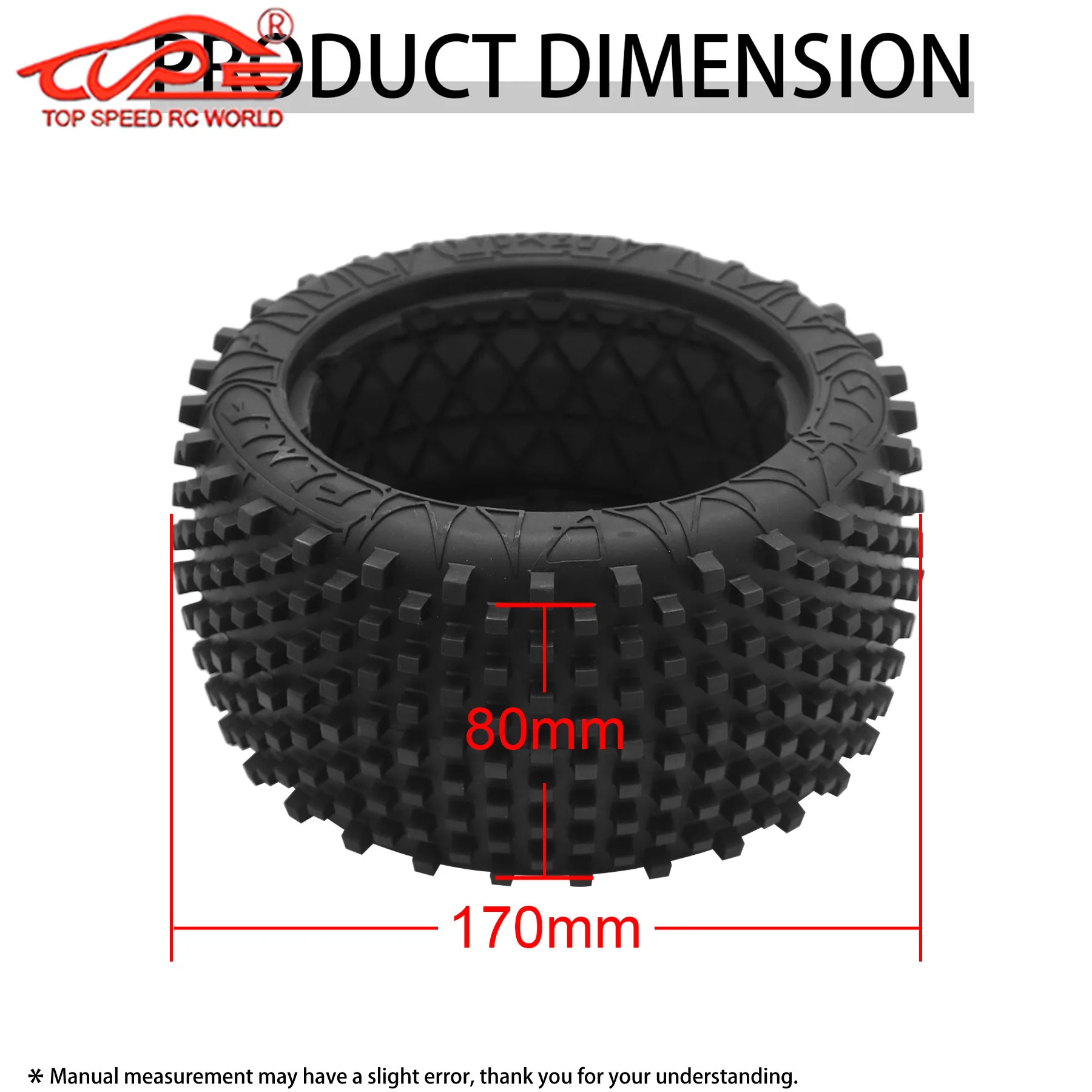 Off-road Rear Tyres for HPI ROVAN 1/5 RC Baja 5B Ss Only 1pcs