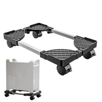 Mobile Cpu Stand Holder Tower Stand with Rolling Caster Wheels Adjustable Computer Stand for Tower Fit Most Pc Desk Accessories