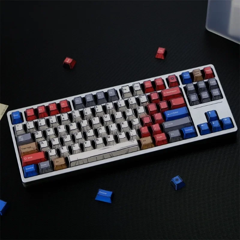 151key Custom Keycaps Cherry Height Mechanical Keyboard Keycap Pbt Material Graffiti Style Them Keycaps for Mechanical Keyboard