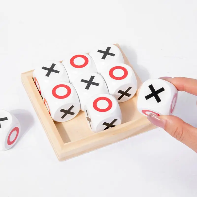 

Parent-Child Interaction Wooden Board Game XOXO Game Funny Developing Intelligent Educational Toy