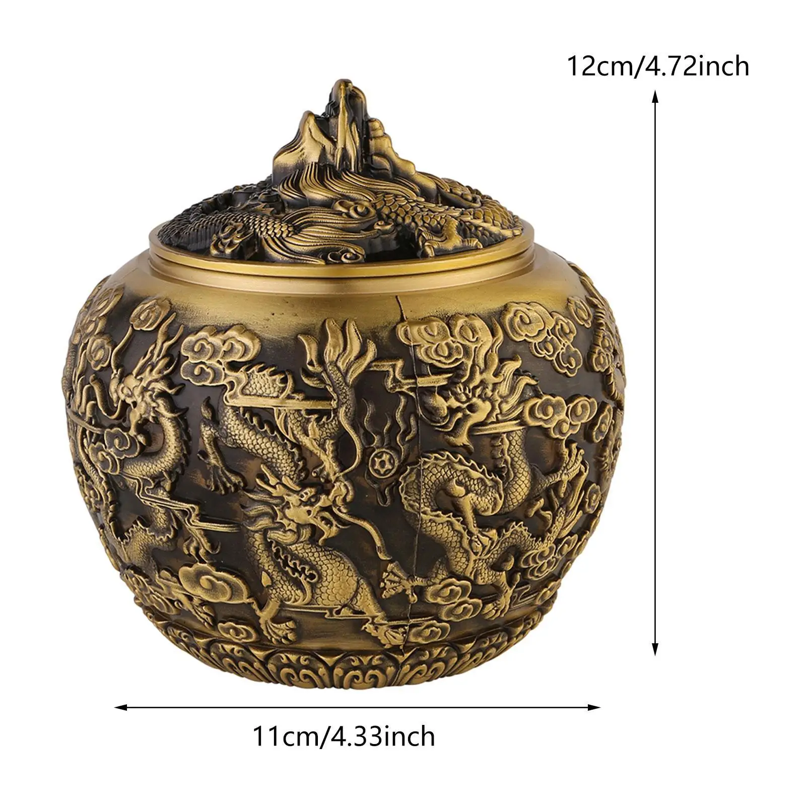 Wadah Penyimpanan Teh Toples Penyimpanan Makanan Timah Teh Meja Toples Teh Oriental Tabung Teh untuk Teh Longgar untuk Permen Gula Dapur