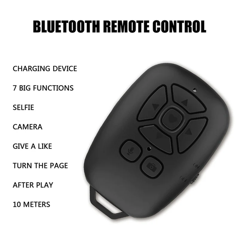 Télécommande Bluetooth pour appareil photo Selfie, déclencheur, bouton de téléphone portable, E-Ple, tourner la page, photo, manette sans fil