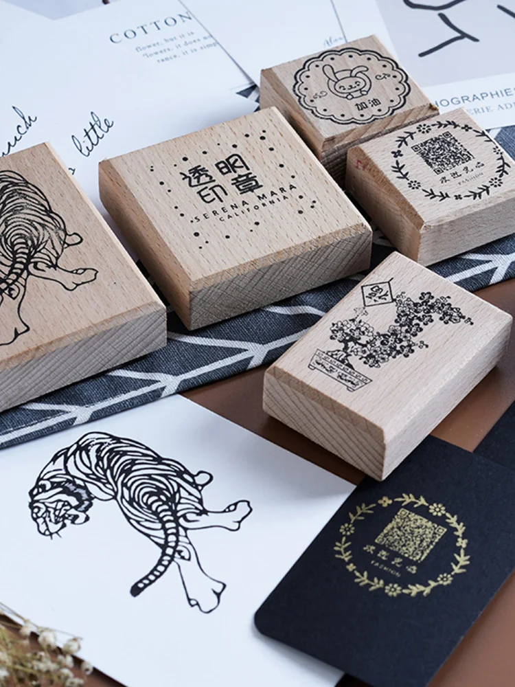Selo De Madeira Personalizado Selos, Handmade DIY, Logotipo De Borracha Personalizado, para Envelopes De Casamento, Pacote De Convite De Cartão, Scrapbook