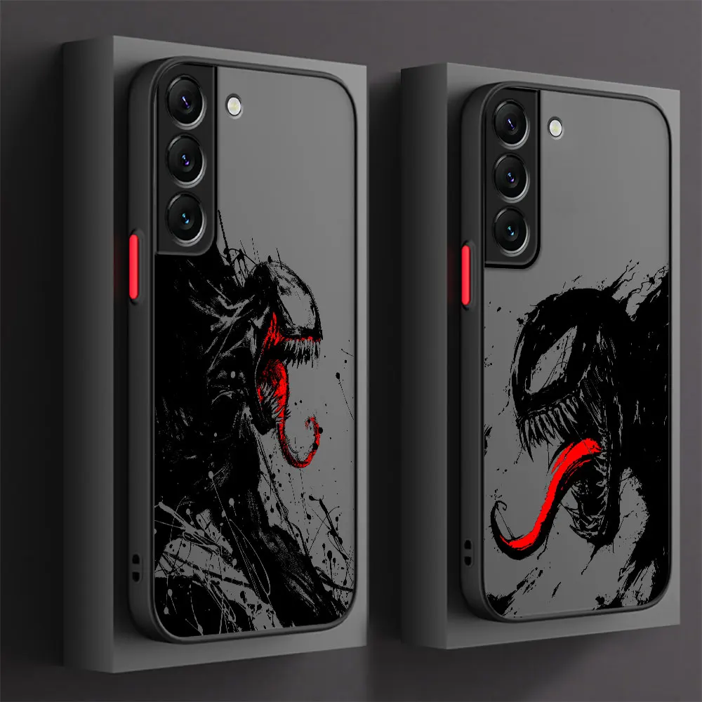 Phone Cases For Samsung S23 Ultra S10 4G S24 S20 S22 Plus FE 20 S21 A12 10 Galaxy shell Cover funda Marvel Spiderman Spide Venom