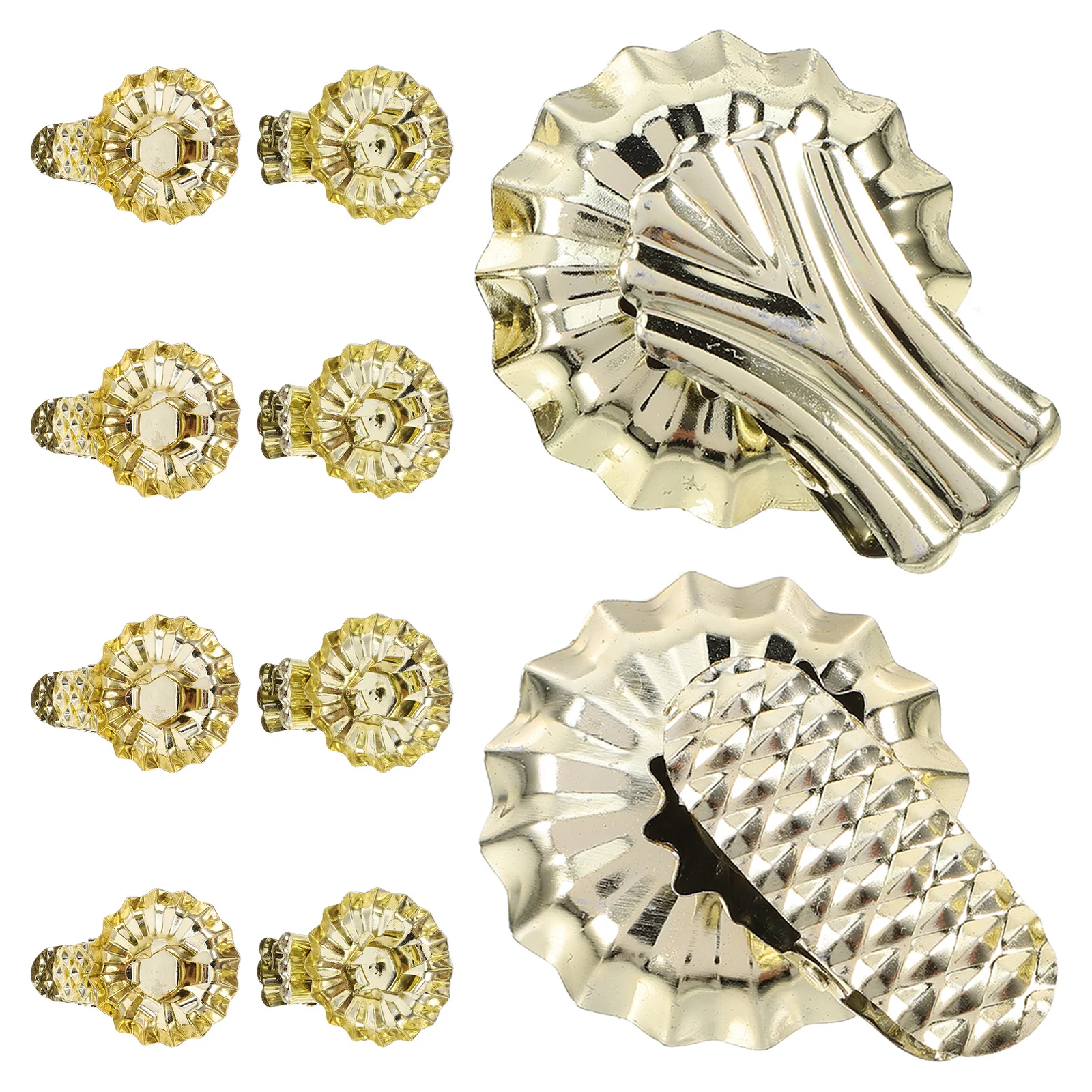 

20Pcs Christmas Clips Metal Tree Holders Lightweight Clip-on Candleholder for Xmas Party Decoration