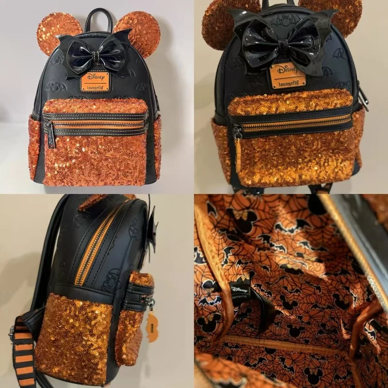 

New Loungefly Halloween Disney Minnie Mouse Sequins Exclusive Mini Backpack New With Label Women Backpack Gift