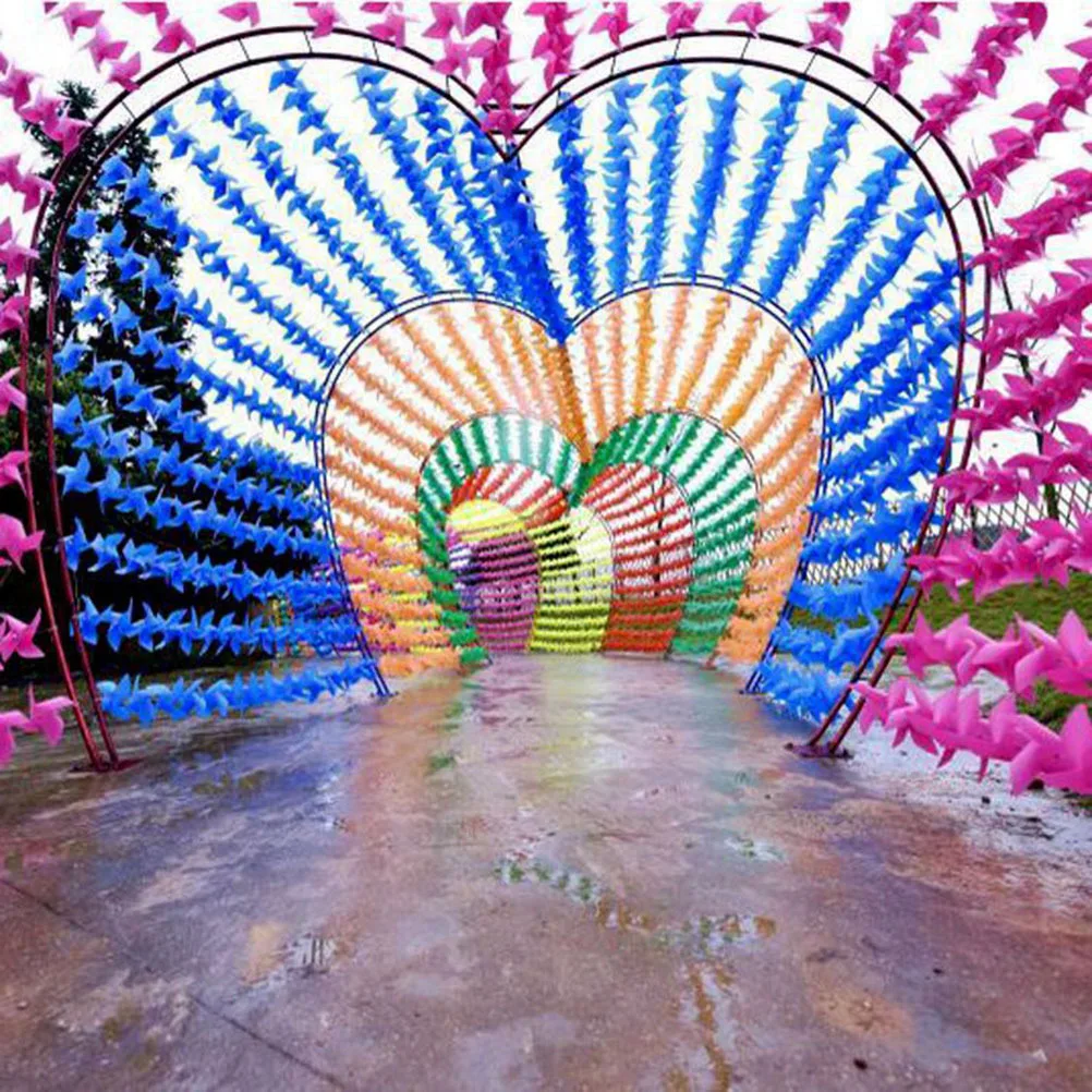 

Windmill Bunting Banner Plastic Hanging Garland For Garden Lawn Party Decoration Outdoor Camping Kids Gift Green