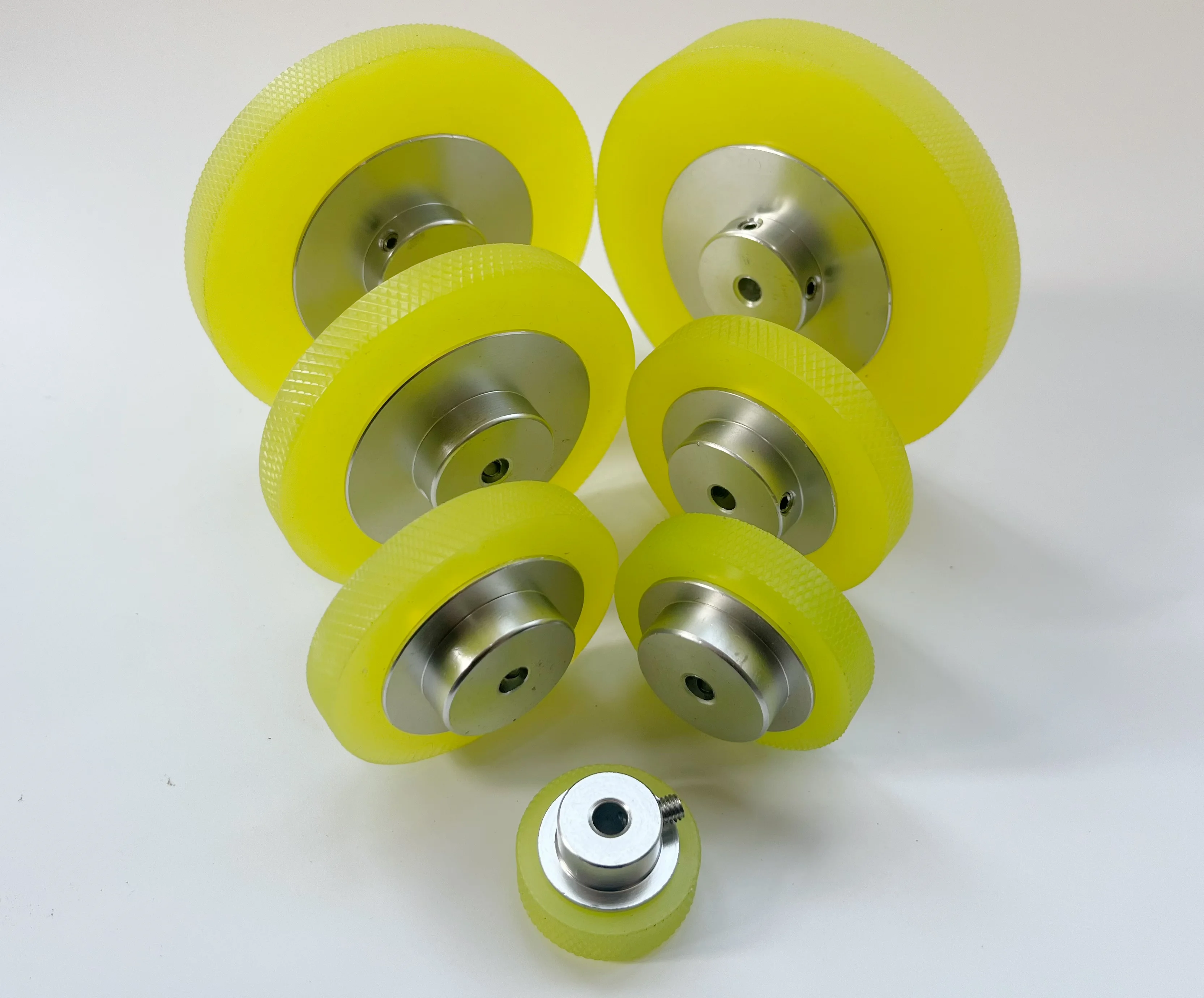 Encoder Mounting Bracket Spring Polyurethane Knurled Wheel Circumference 200mm300 250 Meter Wheel with Patterns