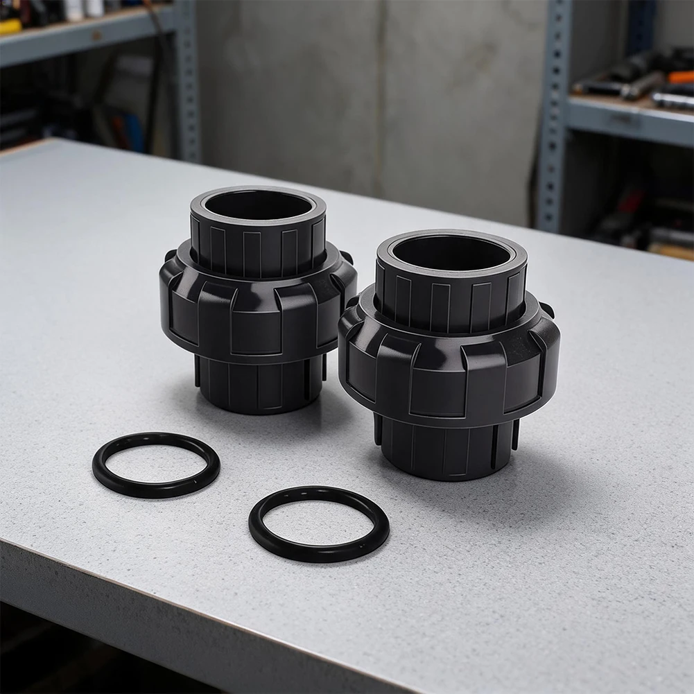 Slip Style 1.5-Inch PVC Union Coupling for 80 Series Pipe - Used in For Pool Pump Assemblies and Industrial Fluid Systems