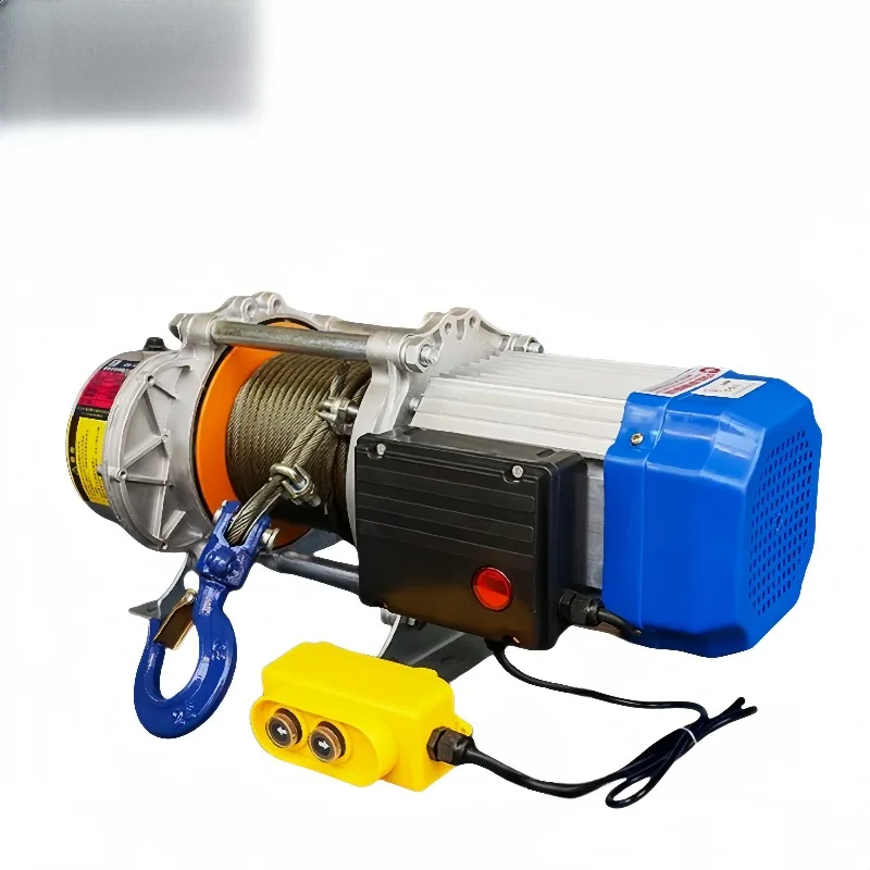 1000kg Wire Rope Electric Hoist Winch 110V 380V Remote Control Heavy Duty Lifting Sling for Industrial Retail Working Use