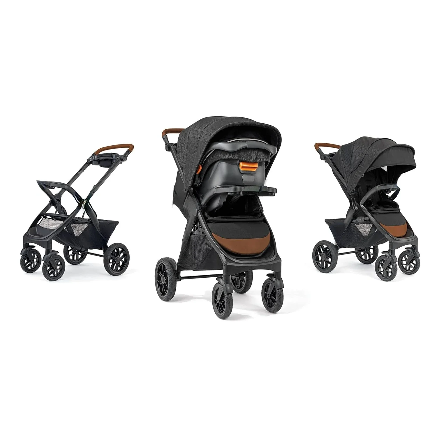 home.Bravo Primo Trio reissysteem, snel opvouwbare kinderwagen met KeyFit 35-ritssluiting, uitgebreid gebruik, baby-autostoeltje en kinderwagencombinatie