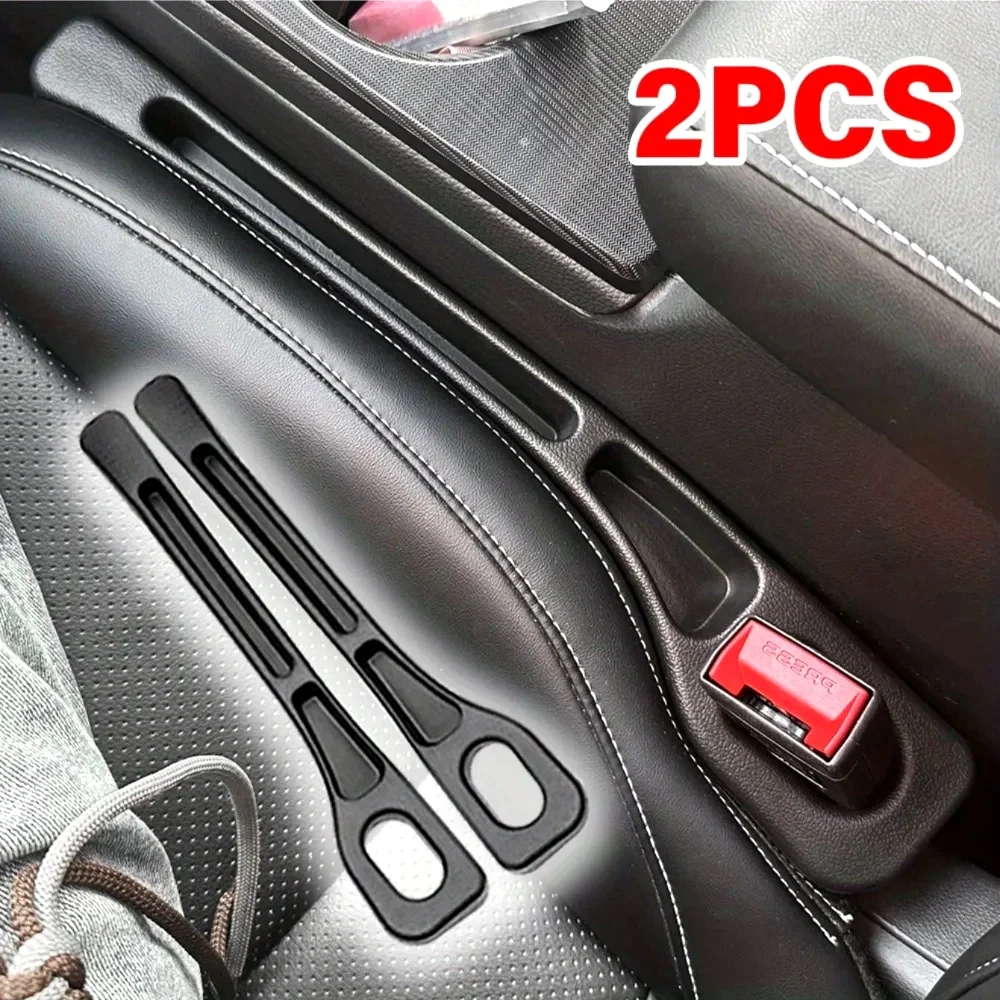2Pcs Car Seat Gap Filler Seat Crevice Storage Box Bag Between Seats Console Organizer Decoration Interior Auto Accessories