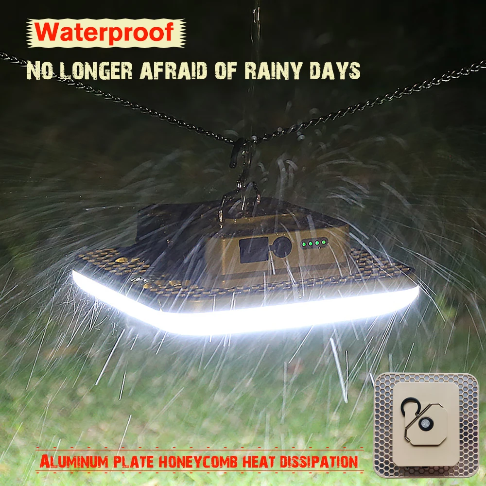 18000mAh 100W Rechargeable LED Bulb Camping Lantern Strong Light Magnet Portable Torch Tent Light Emergency Work Maintenance