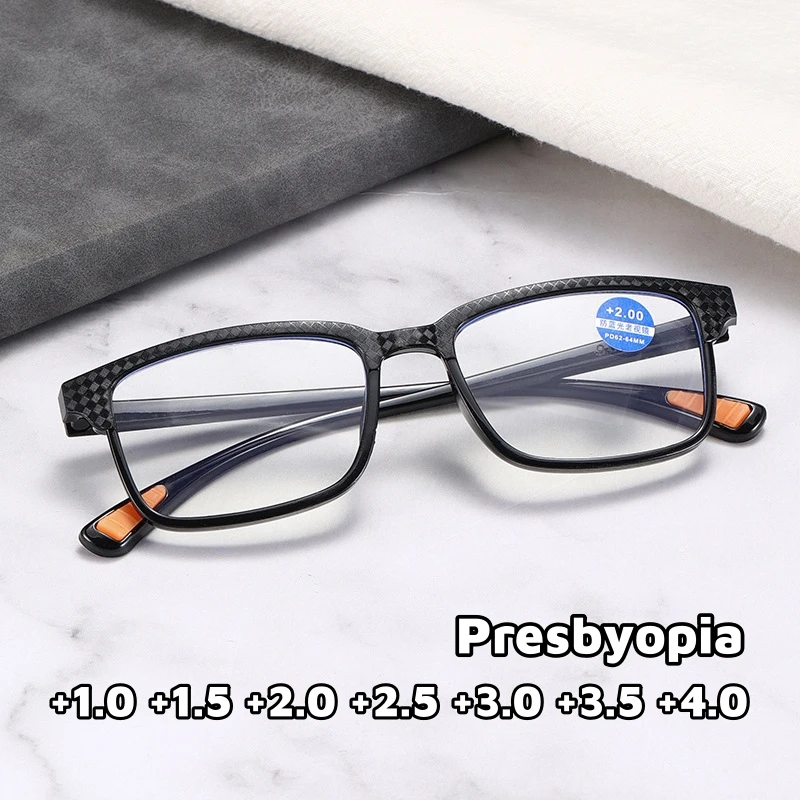 

2024 Finished Reading Glasses for Men Computer Anti Fatigue High-definition Reading Glasses Anti Blue Light Goggles for Women