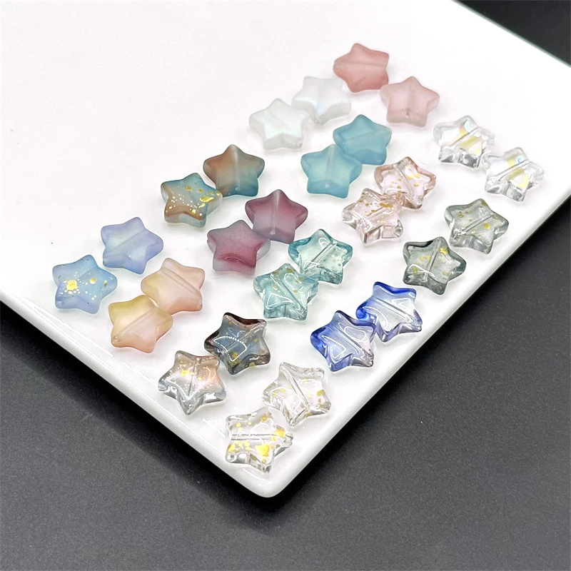 13mm Star Glass Lampwork Beads Loose Spacer Crystal Beads For Jewelry Making Needlework Diy Handmade Charm Bracelet Accessories