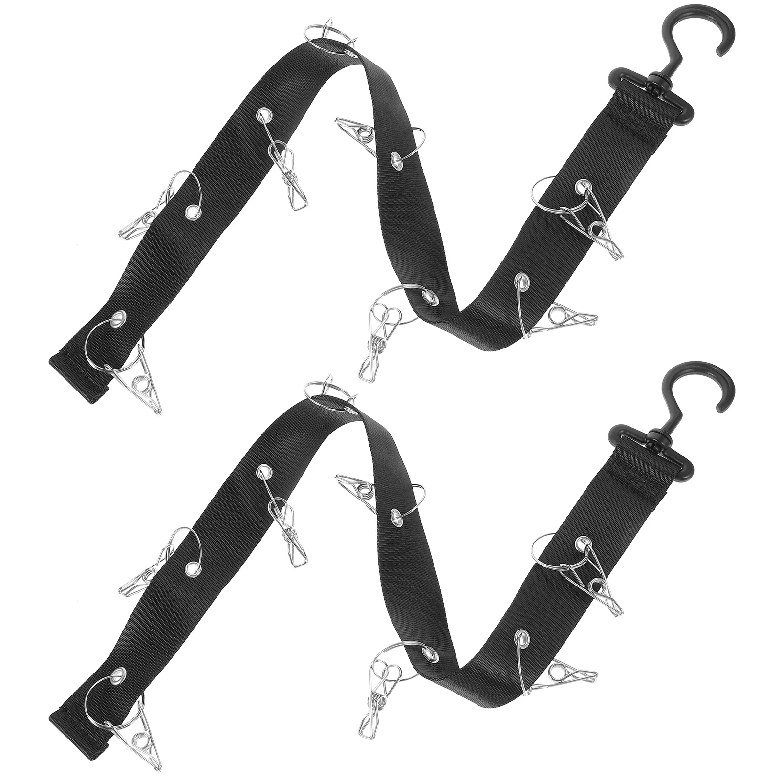 Cap Rack with Clips Hockey Hanger Soccer Equipment Hanging Drying Strap Stackable Baseball Hat Stainless Steel Gear Football