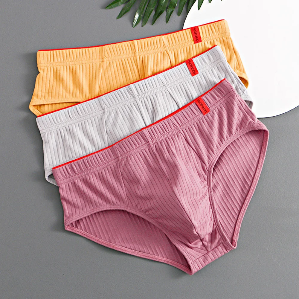 Men Briefs Pouch Low Waist Lingerie Shorts Underwear Male Slimming Lightweight Stretch Breathable Solid Color Panties M-3XL