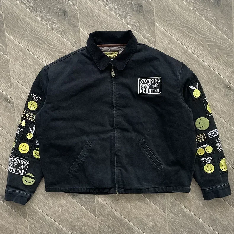 

25ss Heavy Embroidery Kapital Jacket For Men Women 1:1 Best Quality Removable Lining Casual Denim Coats