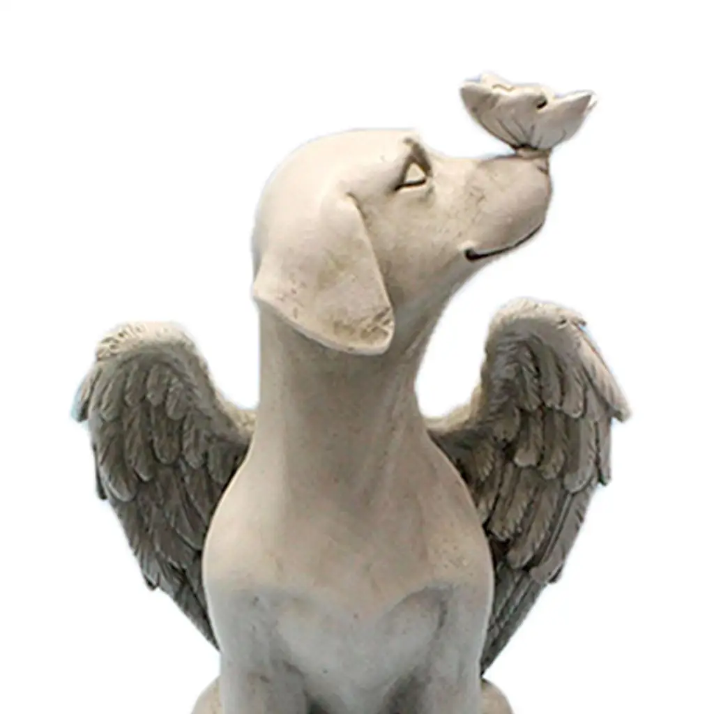 Memorial Statue Dog with Figurine Resin home and garden Decor