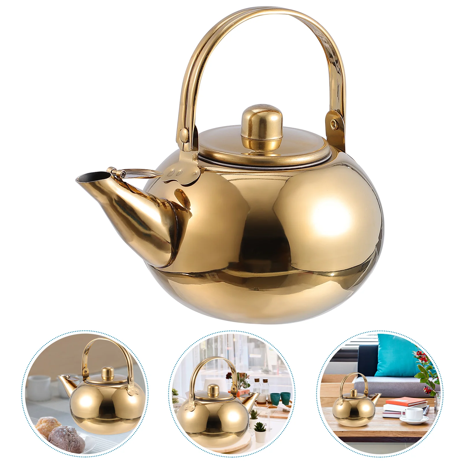 

Teapot Kettle Teakettle with Strainer Large Capacity Heaters Water for Home Stainless Steel