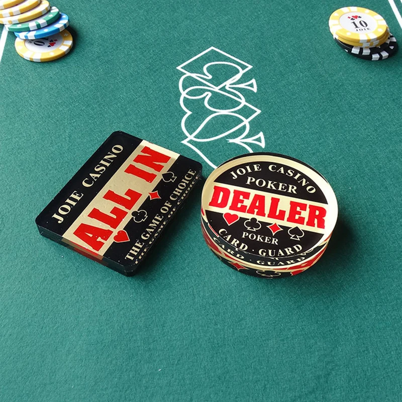 

Texas Hold'em Crystal Acrylic Zhuang Position Zhuang Code Zhuang Pian DEALER ALL IN High end Poker Club Exclusive