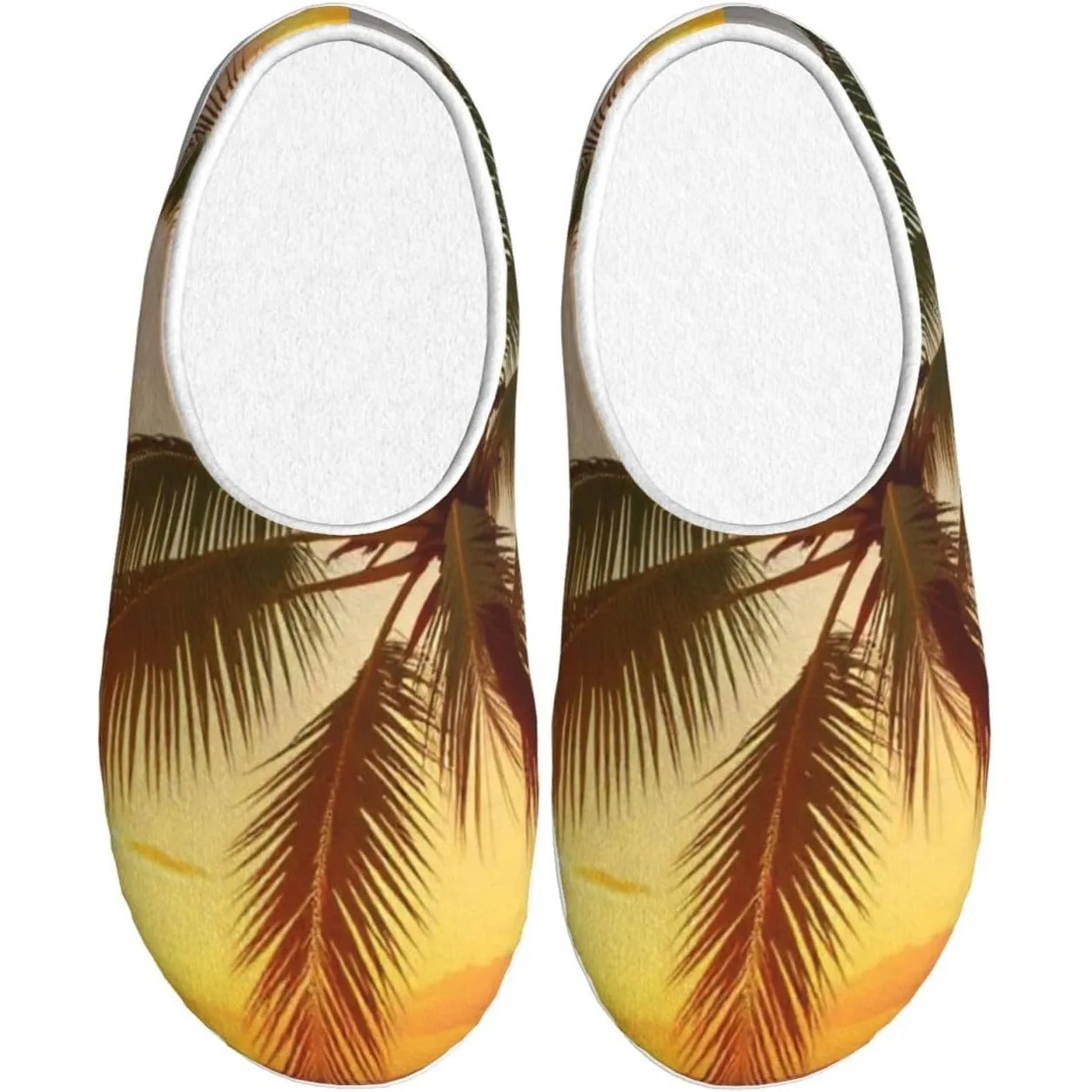 

Sunset Palm Women’s Cozy Slippers Soft Cotton Indoor & Outdoor House Slippers With Anti-Slip Sole