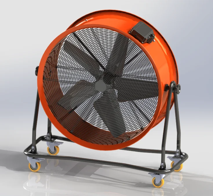 32inch Low power High Wind PowerMobile Floor Fan with Wheels for  office