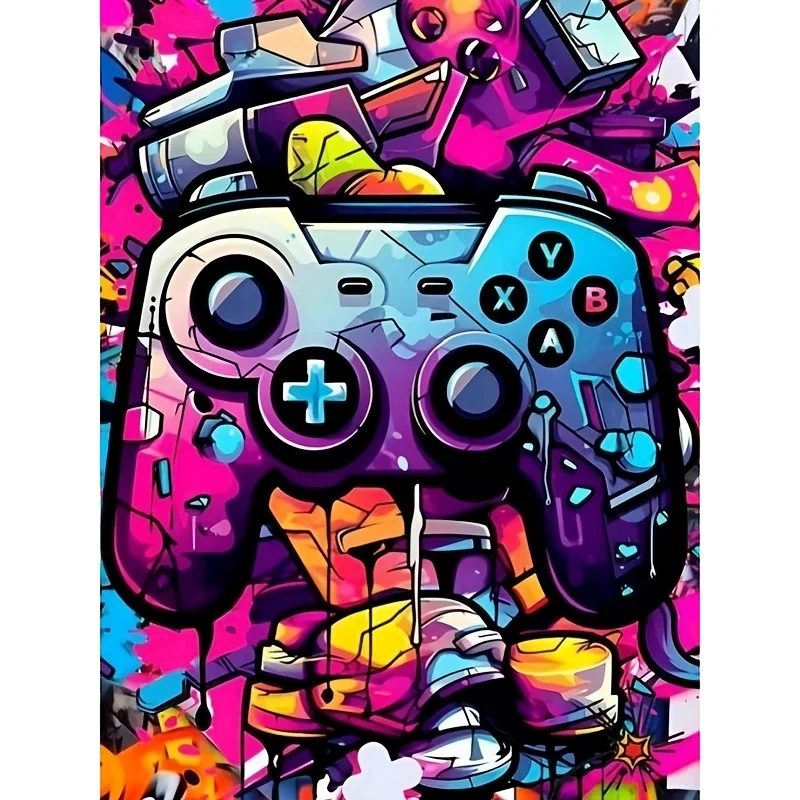 

Game Consoles in Color Still Life 500/1000/1200/2000 PCS Jigsaw Puzzles Family Activity Games for Gameroom Bedroom Home Decor