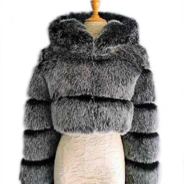 2021 hot selling cheap winter warm faux fox raccoon Women's fur coat  wholesale