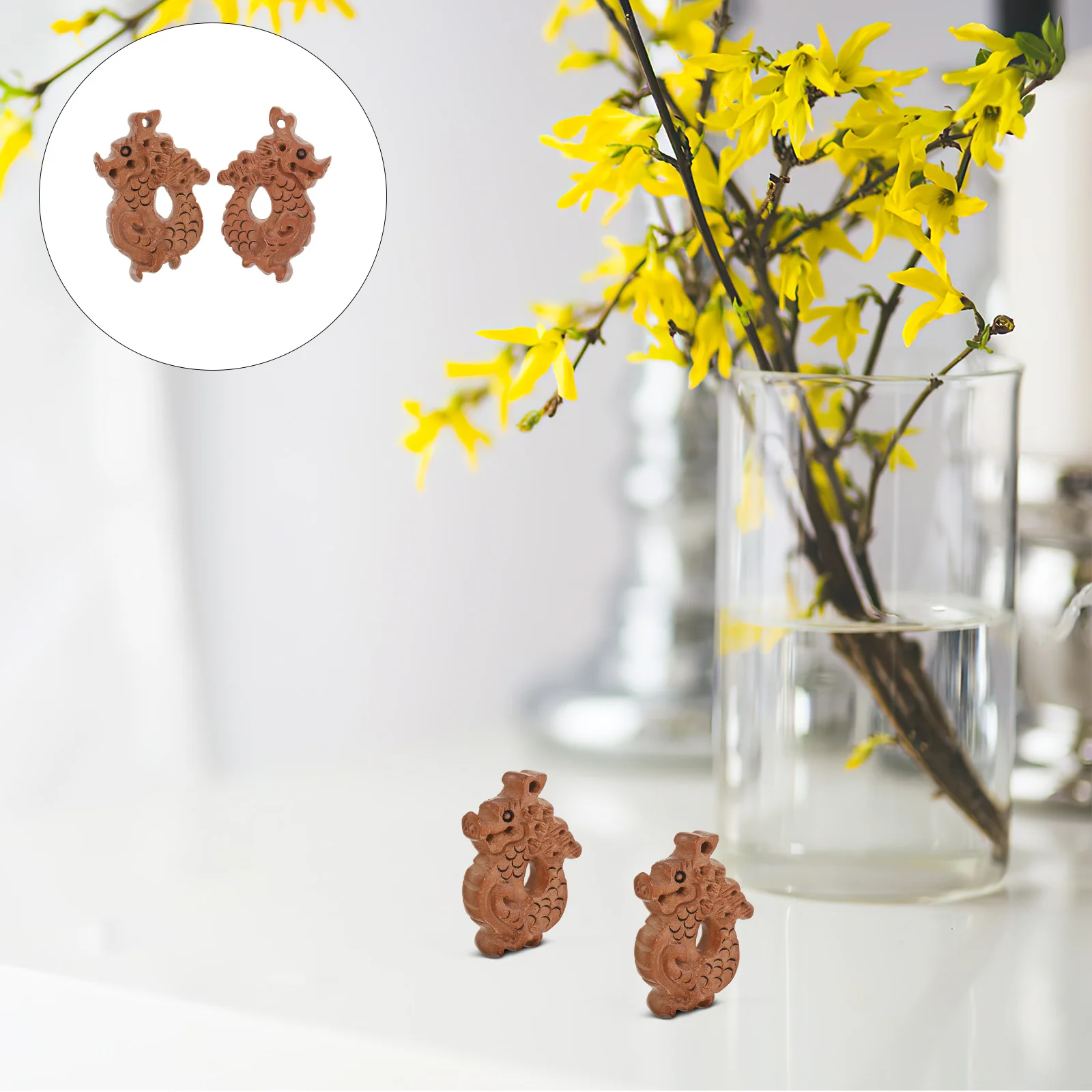 

2Pcs Desktop Dragon Statue Chinese Zodiac Wealth and Prosperity Decor Dragon Statue Wealth Prosperity Ornament