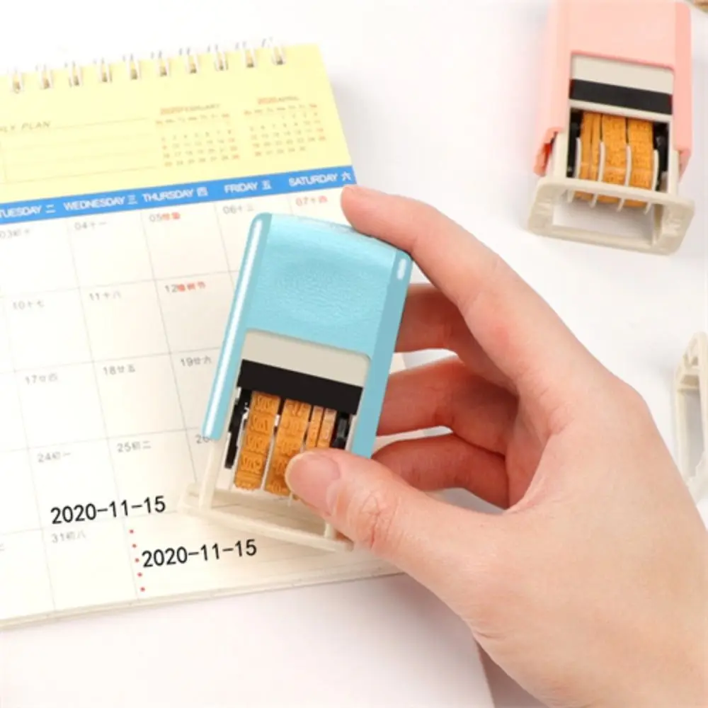 Mini DIY Stamp Self-Inking Stamps 4mm Back to Ink Handle Account Stamp Date Wheel Stamp Automatic Ink Return Date Stamps - Image 5