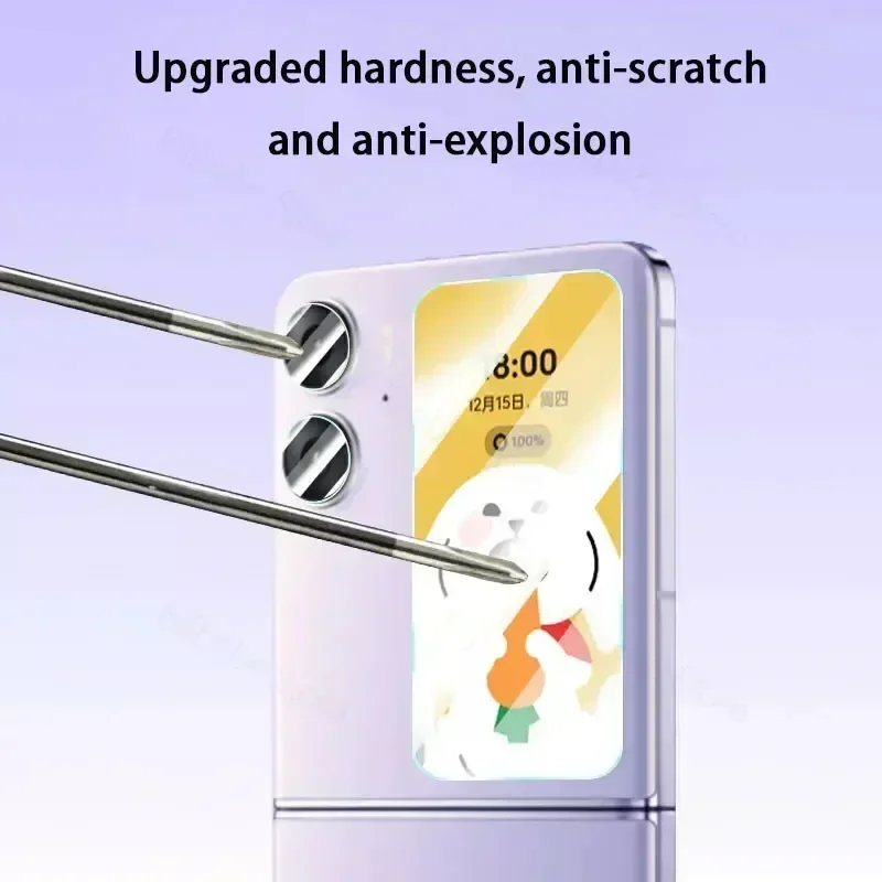 Oppo Find N2 플립 폰 카메라용 후면 렌즈 유리 보호대, Oppo Find N2 소형 후면 스크린 유리